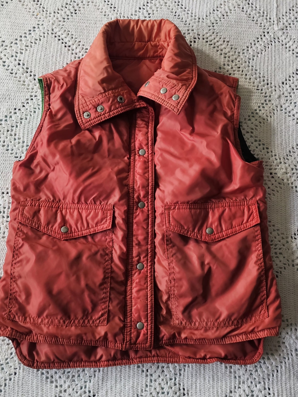 Vintage Colorblock Puffer Vest White Stag Brand - Picture 7 of 14
